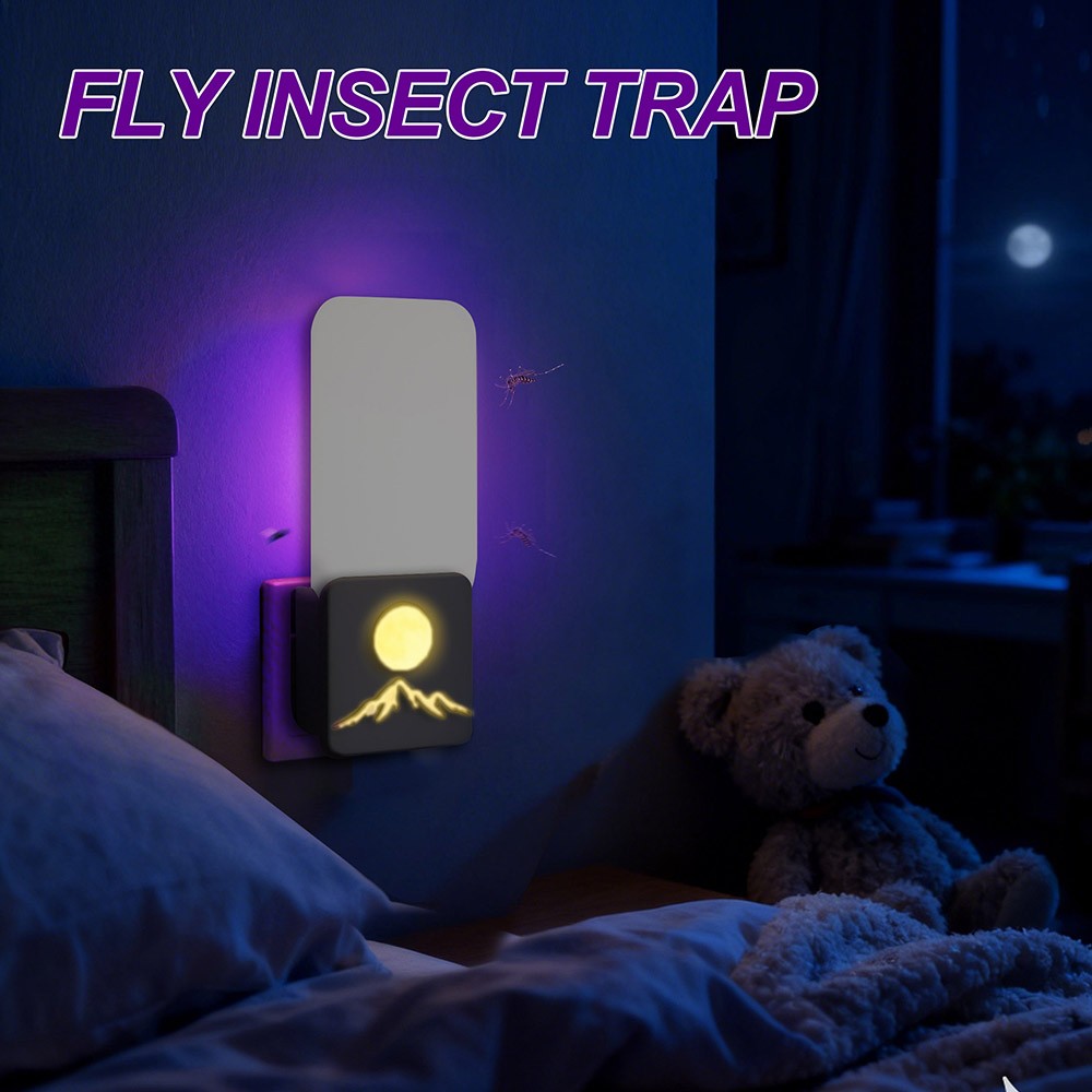 UV Light Fly Trap Mosquito Killer Sticky Glue Bug Zapper for Flies Gnats Indoor
