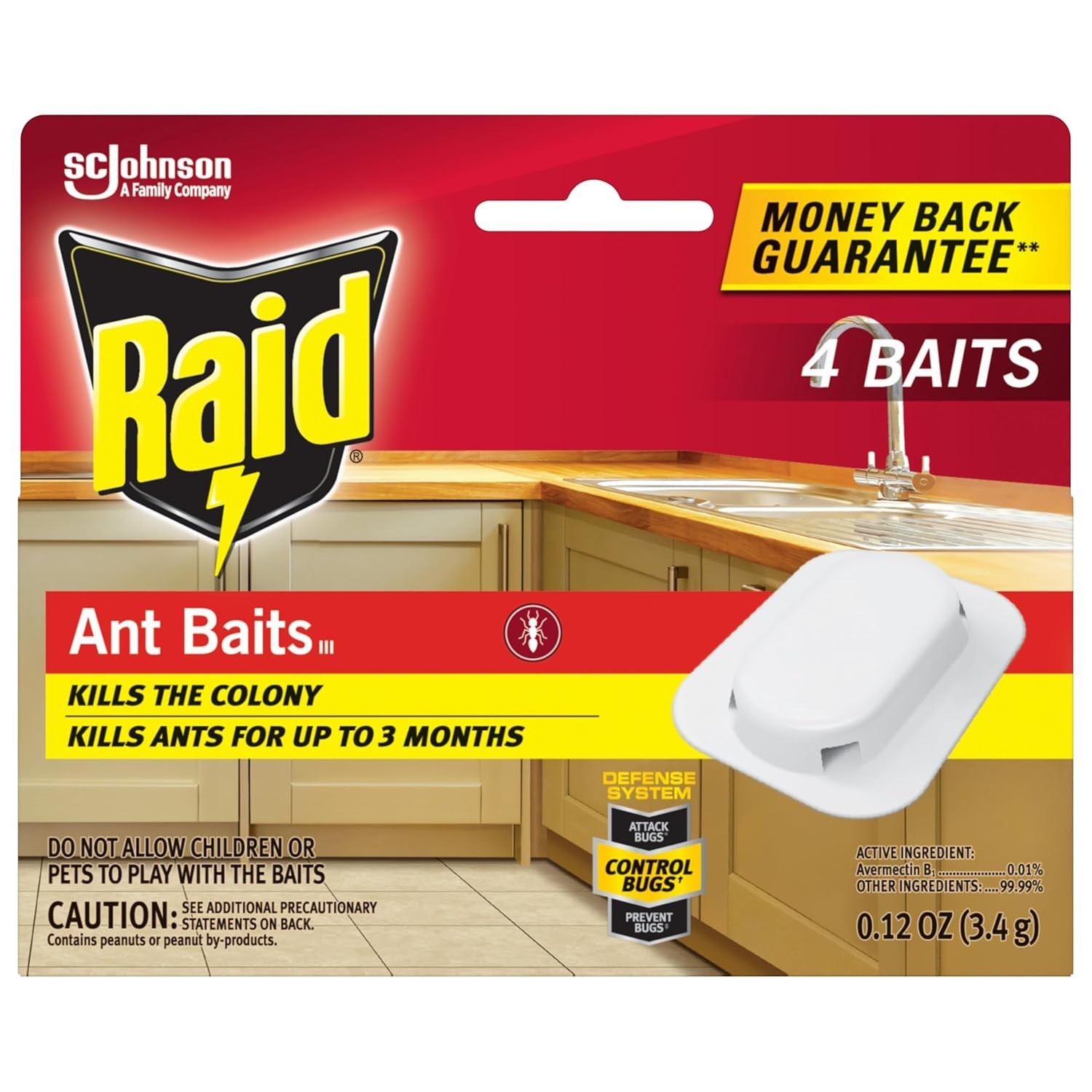 Ant Killer Bait 4 Count Outdoor Indoor Tray Traps Ready To Use For 3 Months
