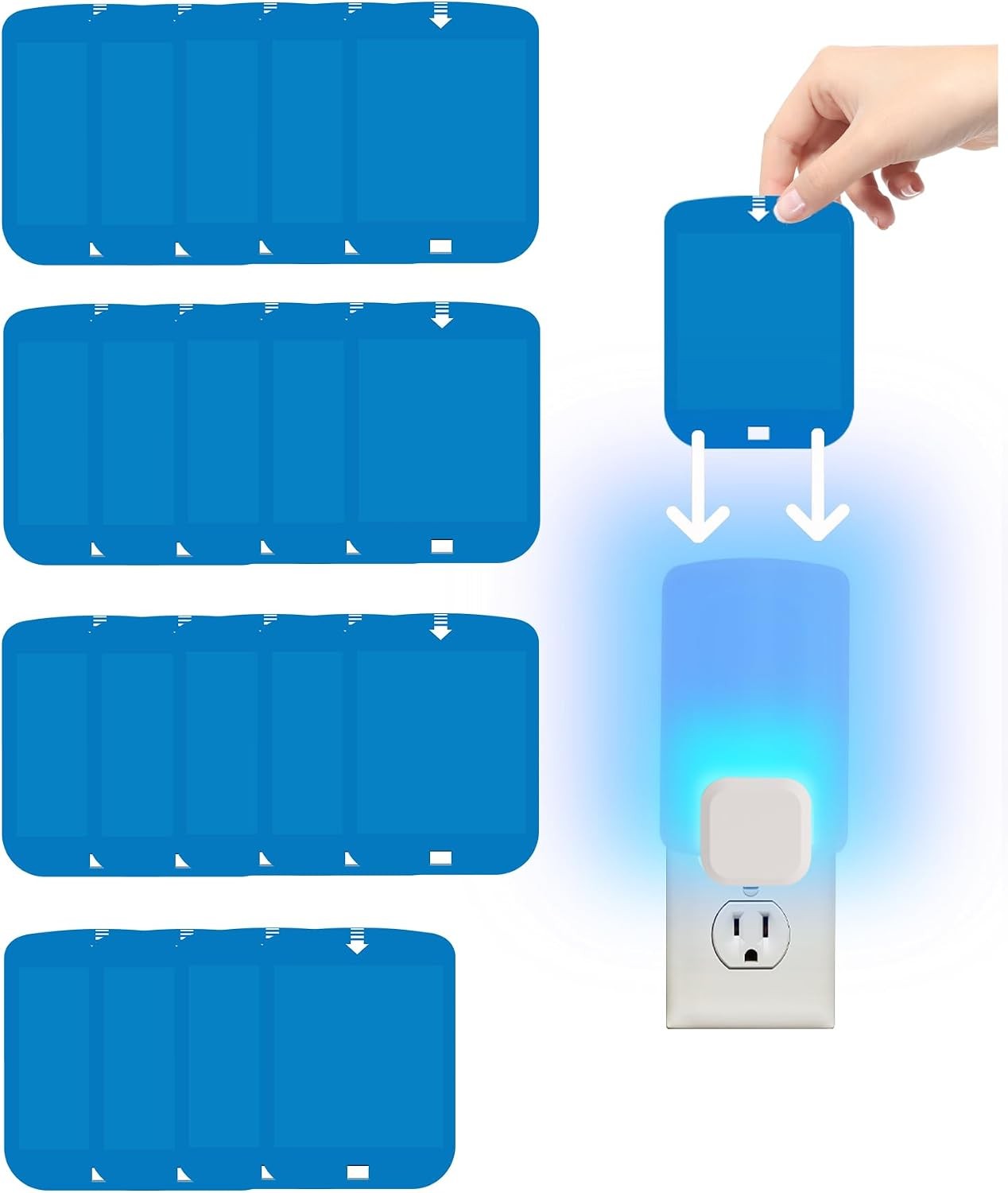20 Pcs Refill Cartridges for Stem Flying Insect Light Trap, Replacement Glue