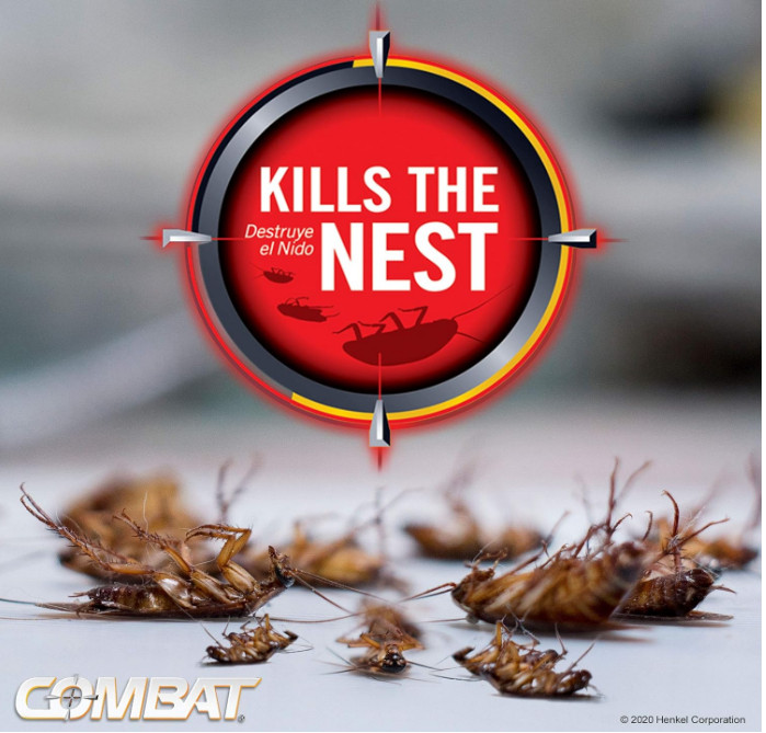 COMBAT MAX Mata Cucarachas Gel Jeringa Cebo Asesino Fuente Interna / Externa