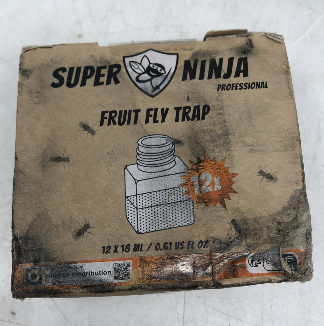 Super Ninja Professional Fruit Fly Traps for Indoors – 12 Pack, 12 x 18 ml