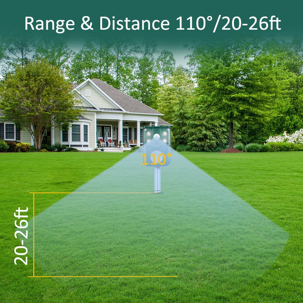 1pcs Smart Ultrasonic Animal Repeller Outdoor Solar