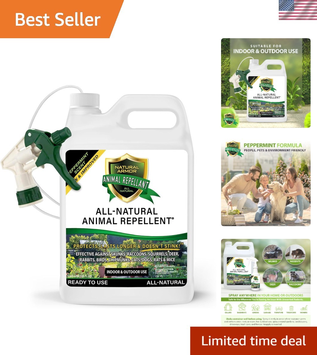 User-Friendly Peppermint Animal & Rodent Repellent Spray 128 Oz – Ready to Use