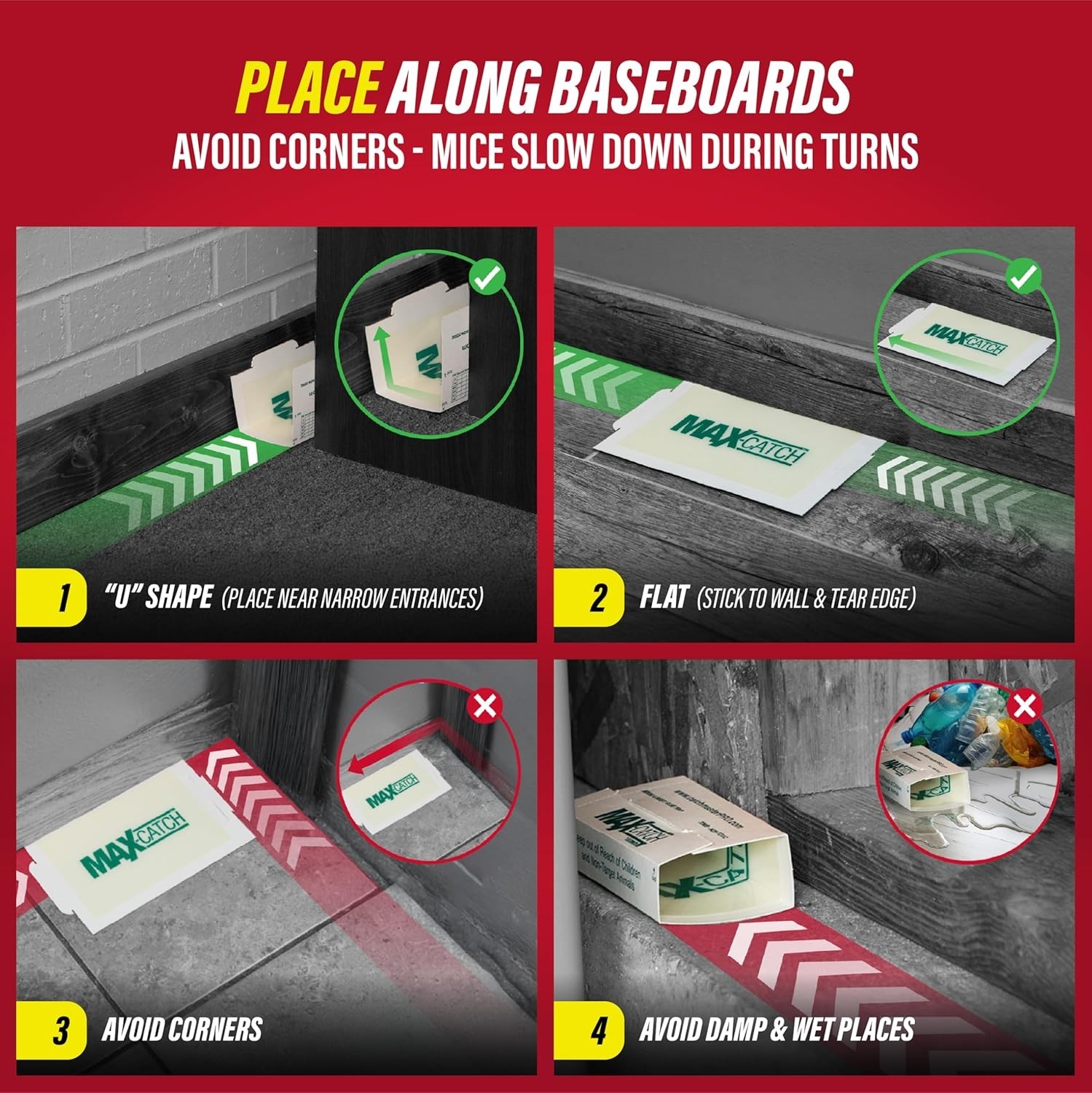 Sticky Pest Control Adhesive Tray 72-Pack