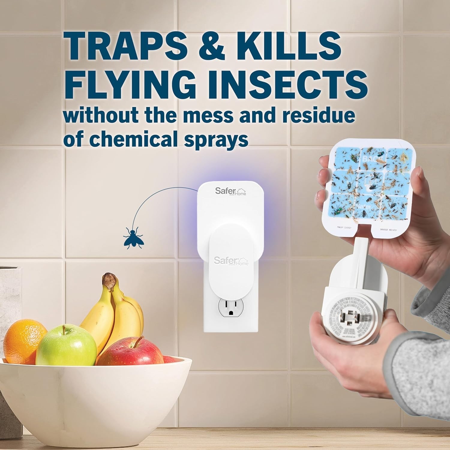 Plug-In Gnat and Fruit Fly Trap SH502 – Child and Pet Safe Indoor Insect Control