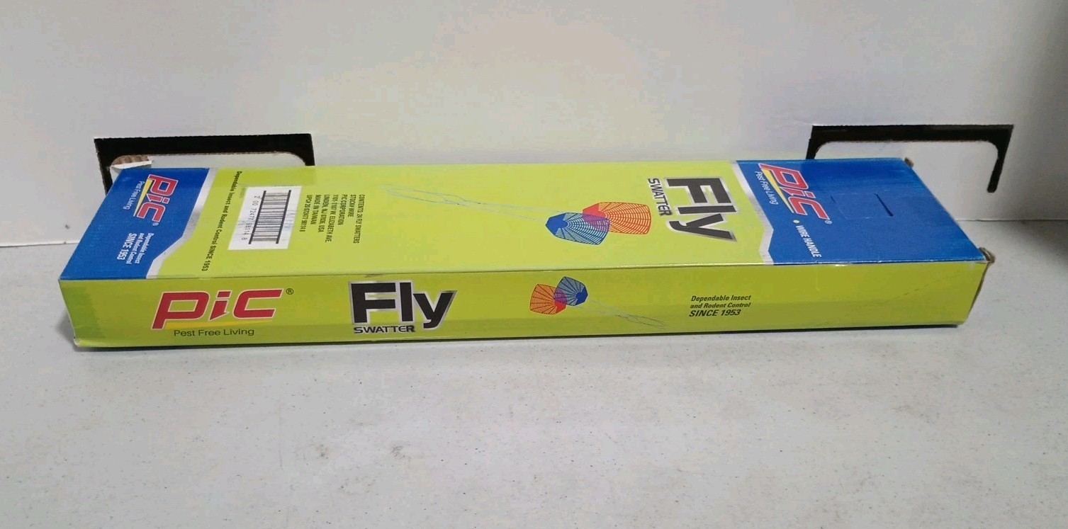 Pack Of 24 PIC Plastic Assorted Colors Metal Handle Fly Swatters