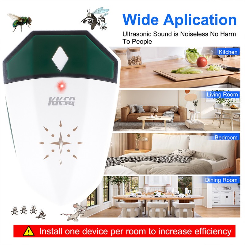 Pest Reject Pro Ultrasonic Repeller Home Bed Bug Mites Spider Defender Roaches