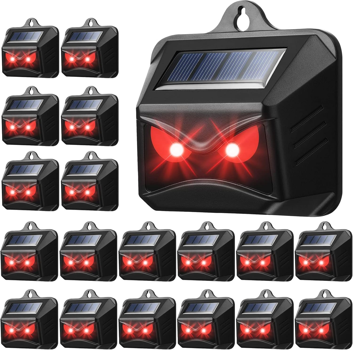 Solar Animal Repeller with Light Sensor for Garden, Yard & Farm – 18 Black