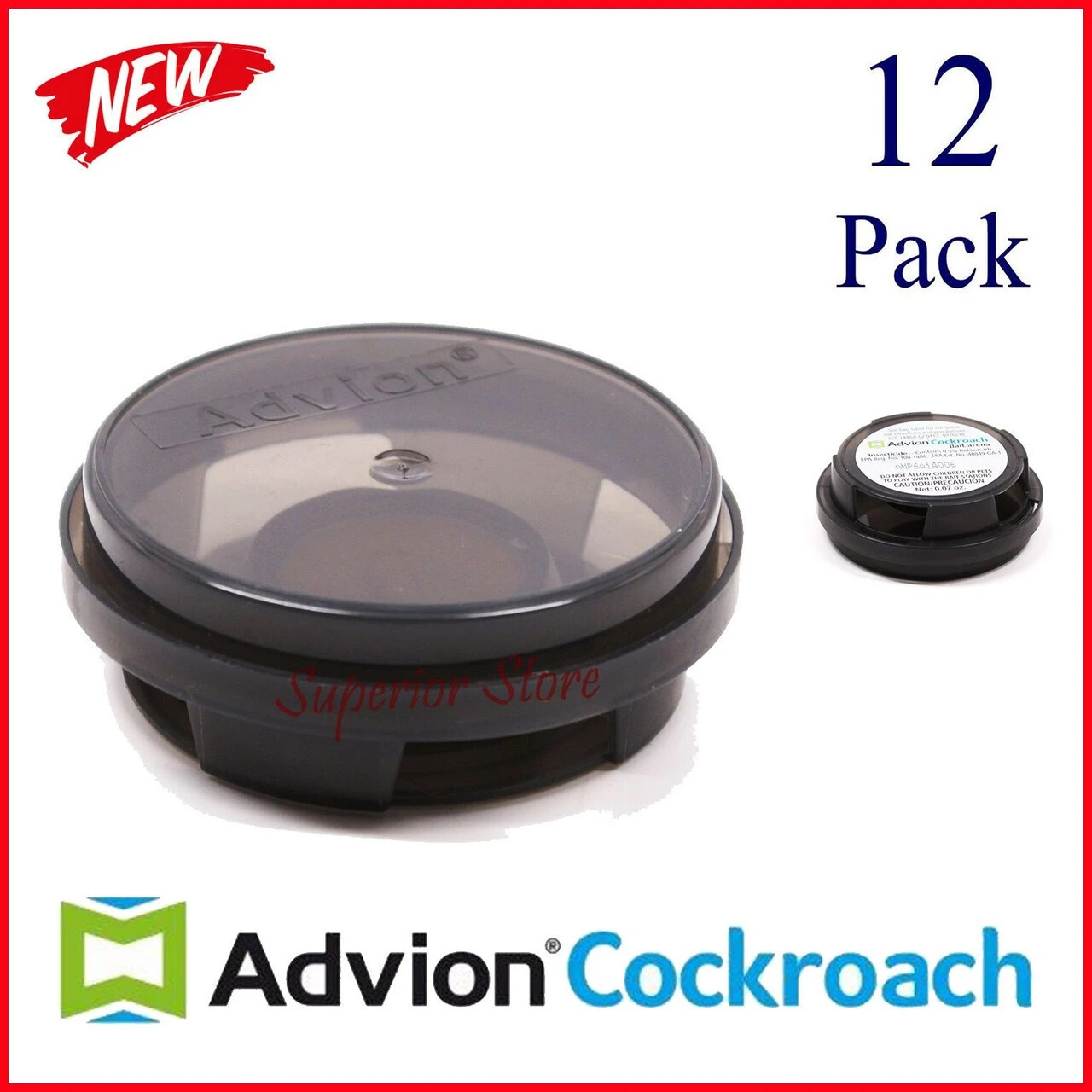 NEW Bag of 12 Advion Cockroach German Roach Control Bait Stations ( Arenas )
