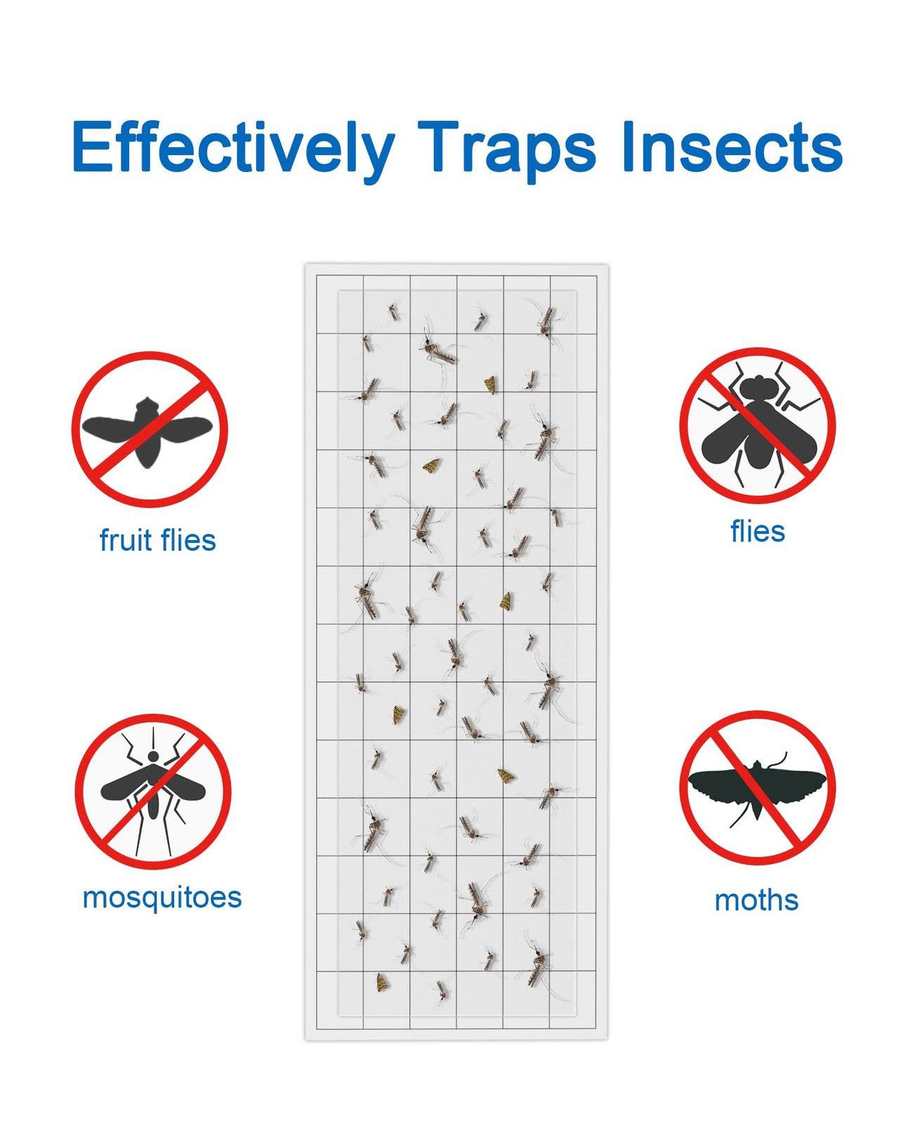 20 Pcs Sticky Board Refill Glue Trap for Flying Insects Wall Sconce