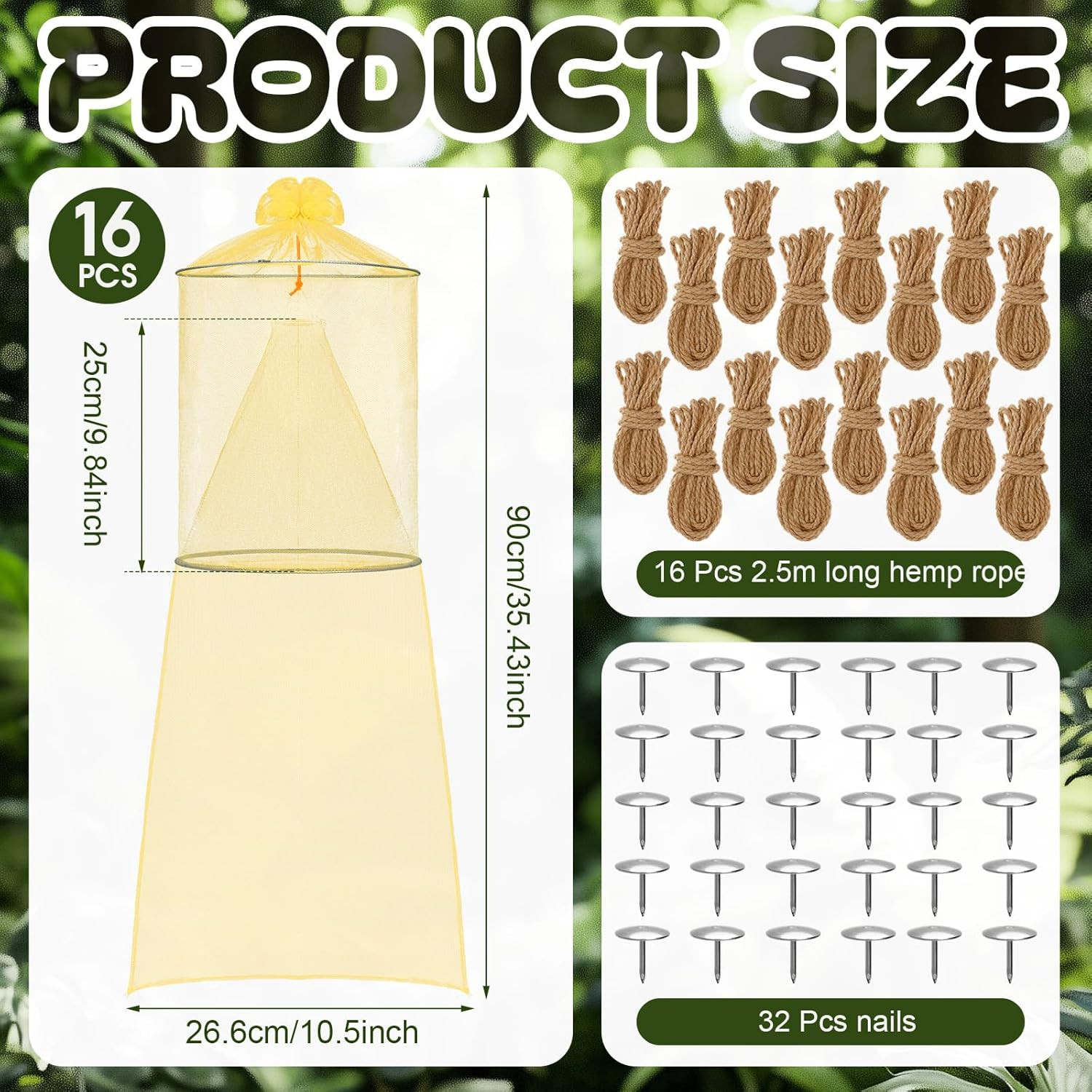 8 Pack Spotted Lanternfly Traps Lantern Fly Killer Mesh Tree Trap with Jute Rope