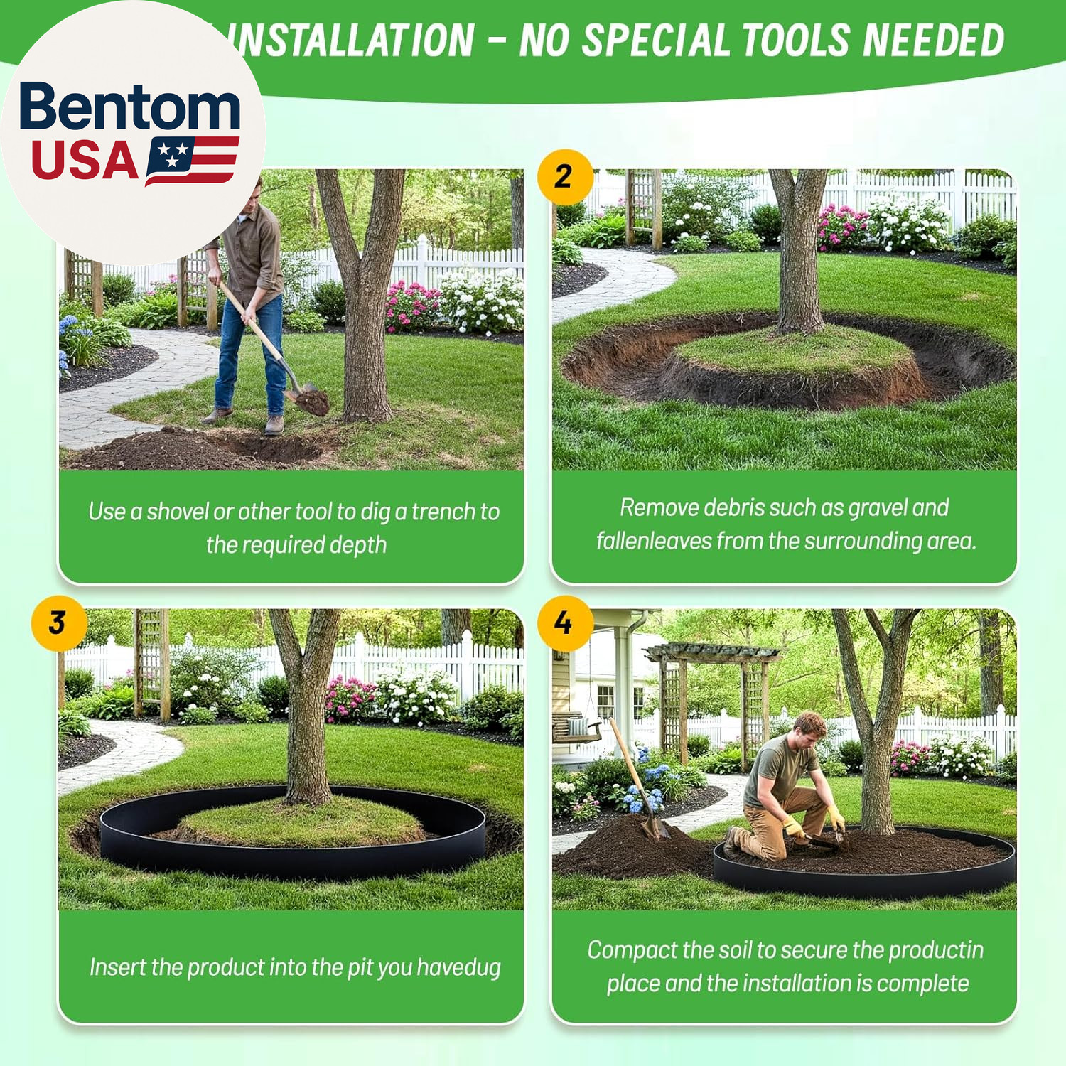 Tree Root Barrier 12In X 20Ft X 60Mil, Heavy-Duty Recycled HDPE Root Blocker Rol