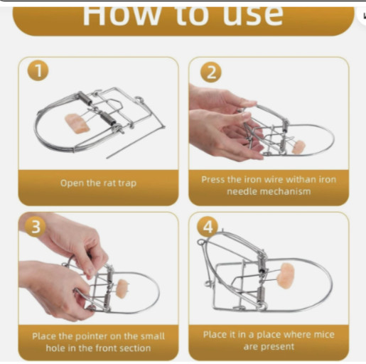 2pcs Small Animals Catch Traps Mouse Trap Spring Trapt Rodent for Rat Rabbit