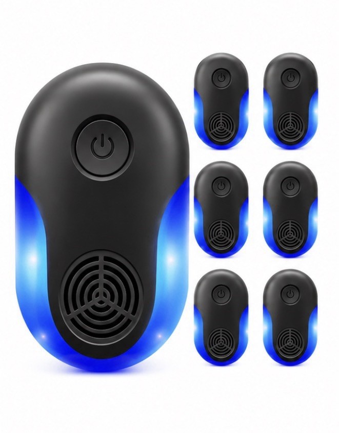 6 Pack Ultrasonic Pest Repeller Plug In Bug Mouse Roach Control