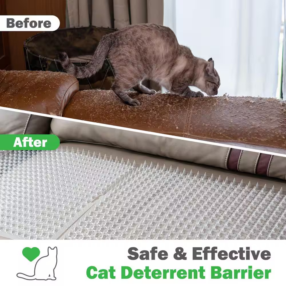 16-Pack 13 X 16 In. Cat Deterrent Mat with Spikes, Indoor/Outdoor Scat Mat to Ke