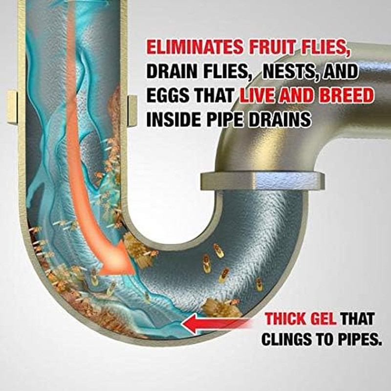 Fruit Fly Goodbye Gel Drain Treatment | Drain Fly Killer | Fruit Fly Killer | Dr