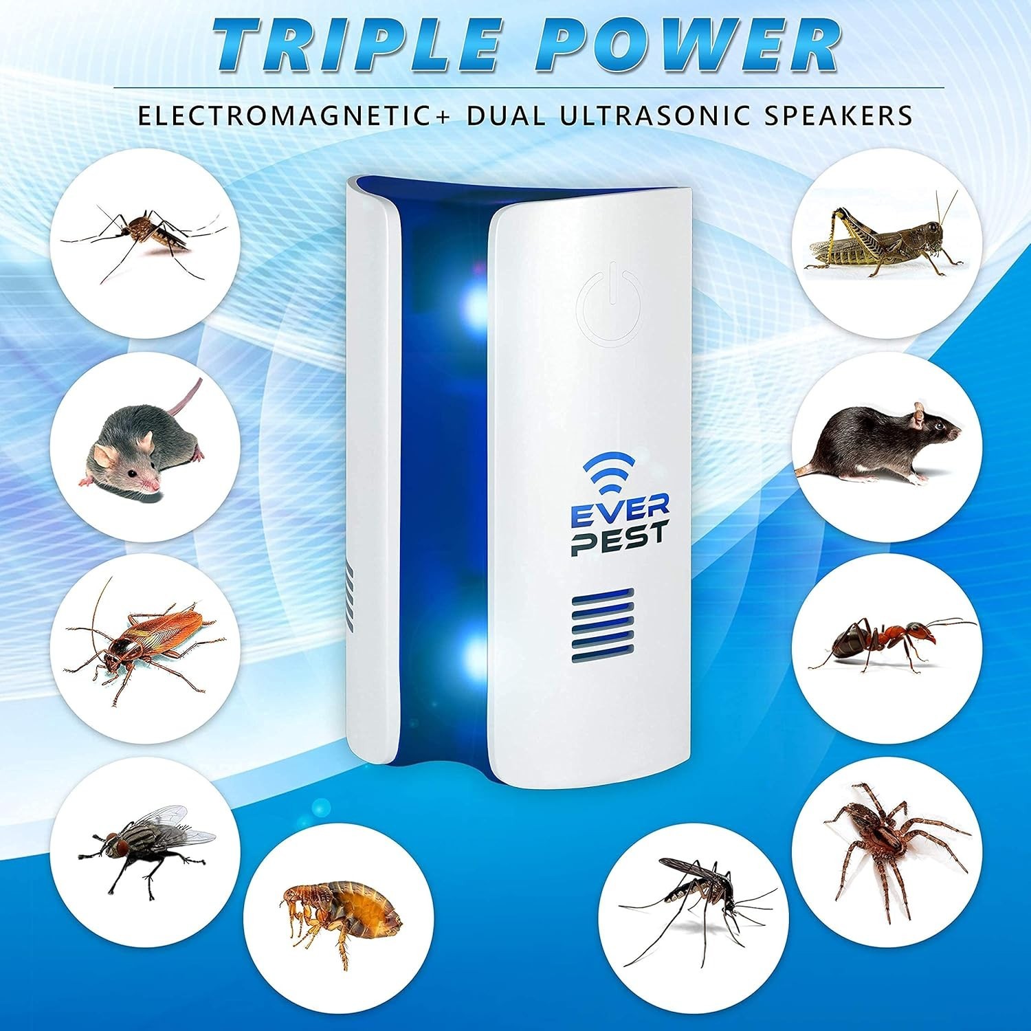 Ultrasonic Pest Control Repeller Plug in – Electronic Insect Defender – Roach Be