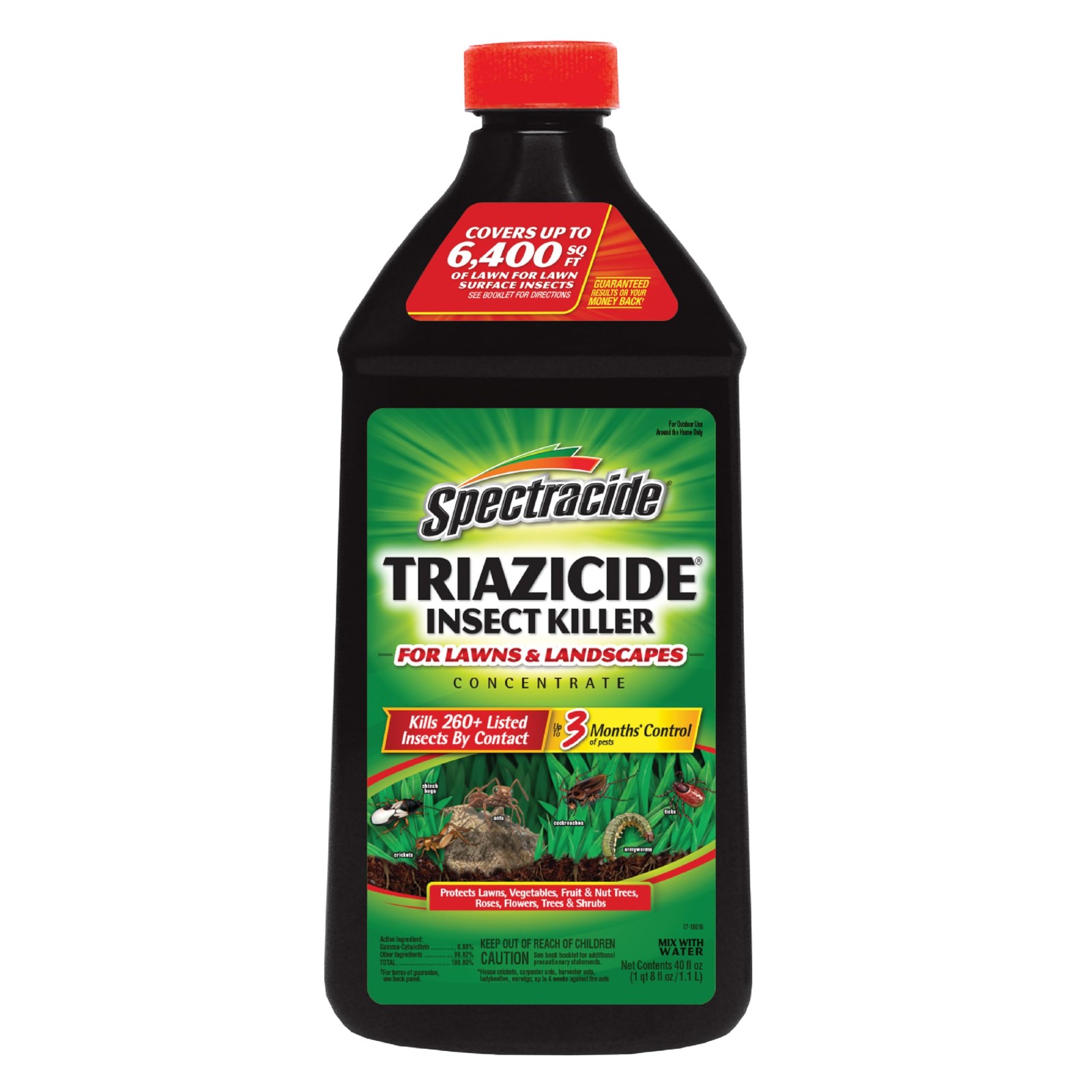 Spectracide Triazicide Insect Killer For Lawns 40 Fl Oz (Pack of 1), Black