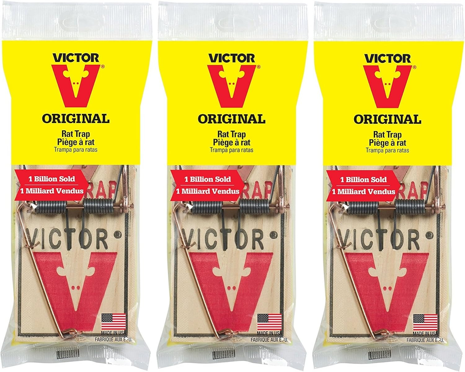 Victor Metal Pedal Rat Trap – M201 (Pack of 3)