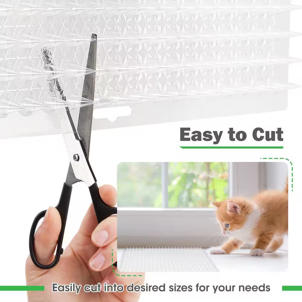 16-Pack 13 X 16 In. Cat Deterrent Mat with Spikes, Indoor/Outdoor Scat Mat to Ke