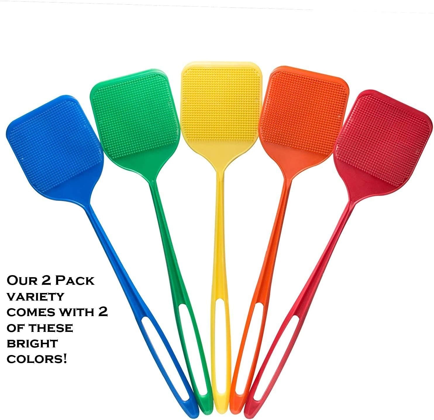 Elegant 2-Pack Fly Swatters with 904 Spikes – Assorted Colors for Insect Control