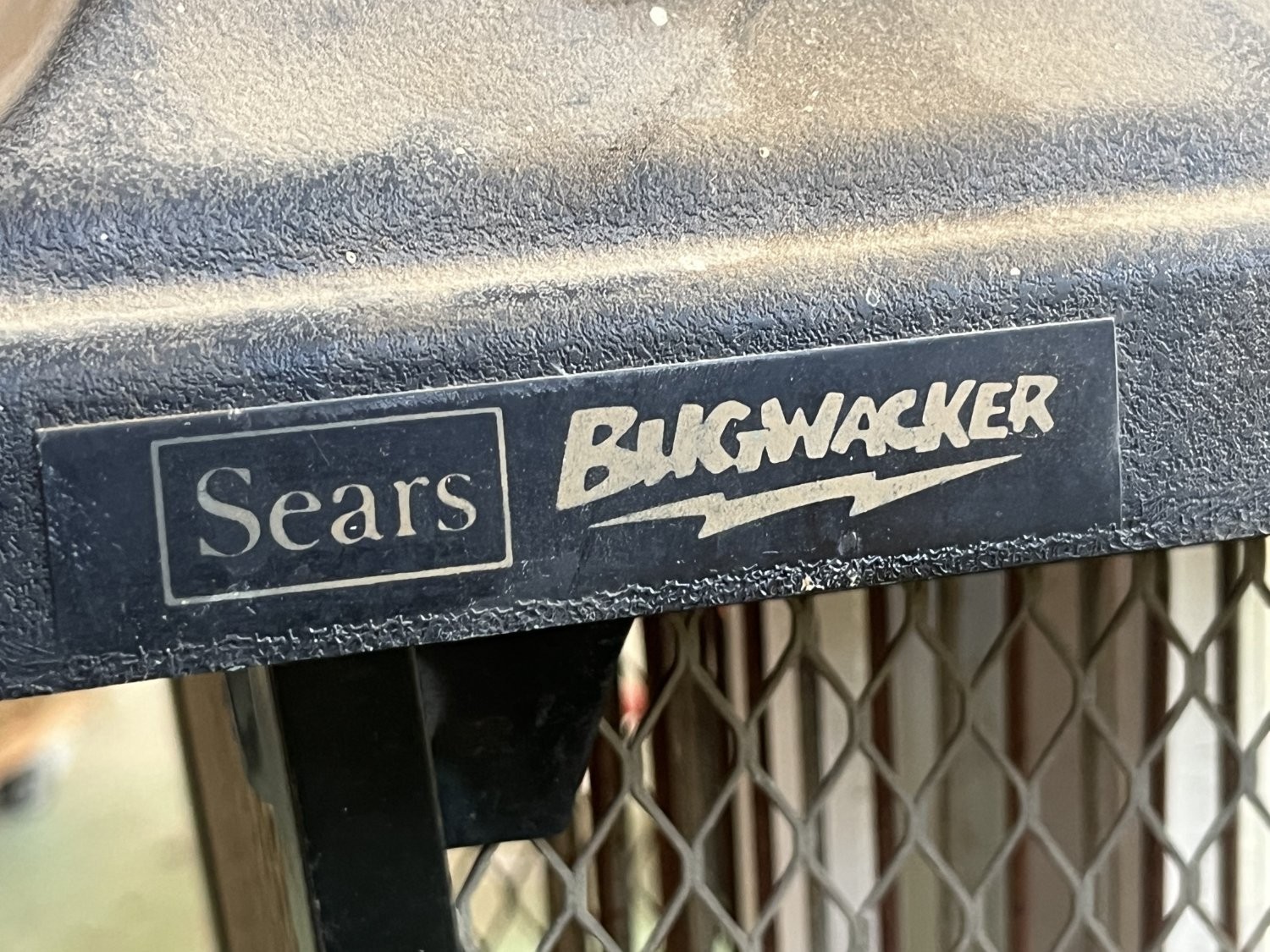Vintage Sears Bugwacker Electric Bug Zapper Large Black Metal Plastic Lantern