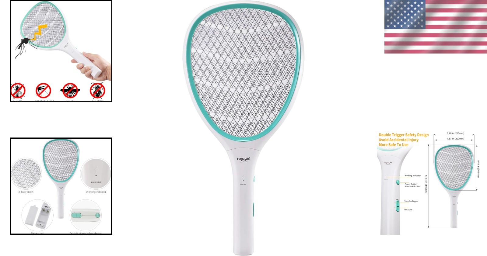 Modern Handheld Bug Zapper – Safe & Stylish 3000V Fly Swatter for Any Occasion