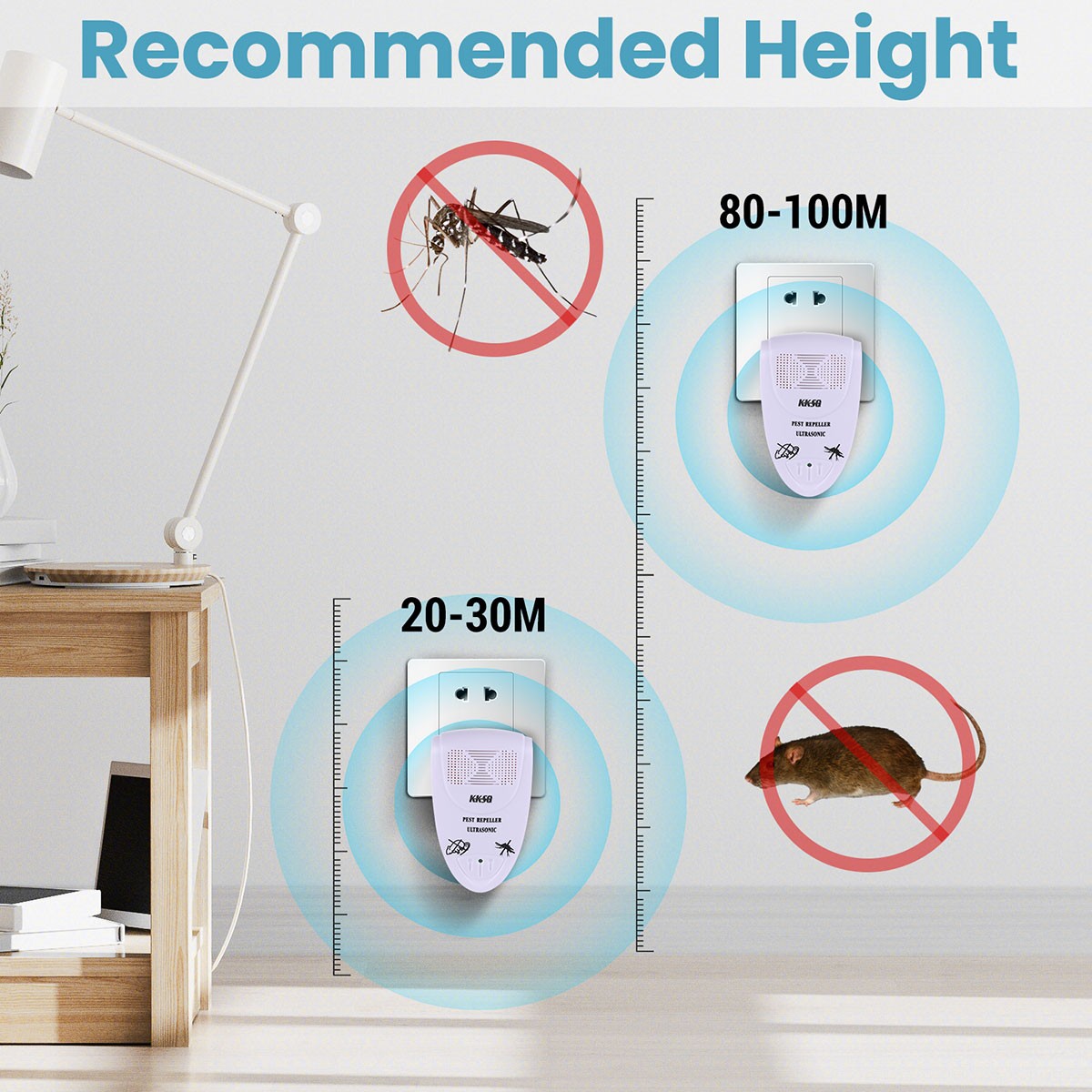 Ultrasonic Anti Rat Mouse Bug Mosquito Flea Pest Cockroach Mice Repeller US Plug