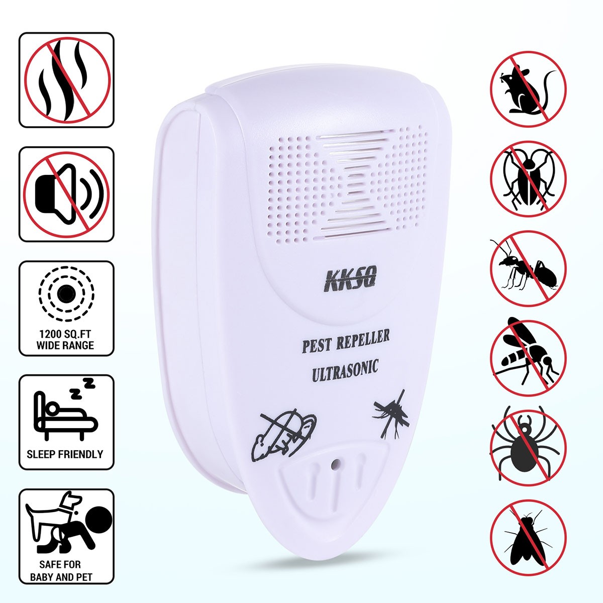 Ultrasonic Anti Rat Mouse Bug Mosquito Flea Pest Cockroach Mice Repeller US Plug