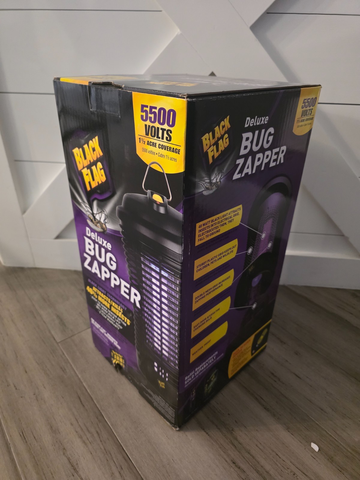 🔥NEW Black Flag Deluxe Bug Zapper 40 Watt Black Light Dusk Dawn Sensor BZ-40DX