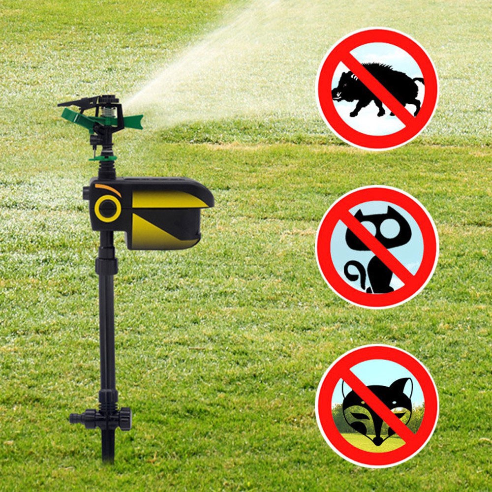1PCS Solar Animal Repeller Water Sprinkler Sensor Motion Adjustable Durable