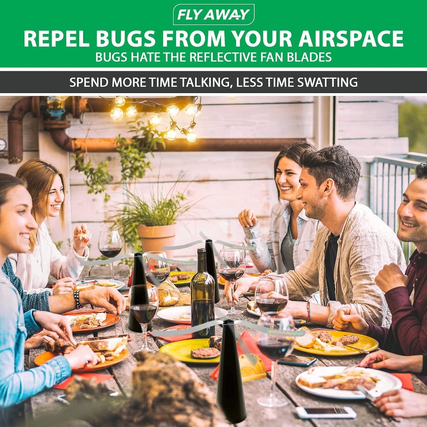 Outdoor Fly Repellent Fan Pest Control Bug Repeller Indoor Outdoor Portable