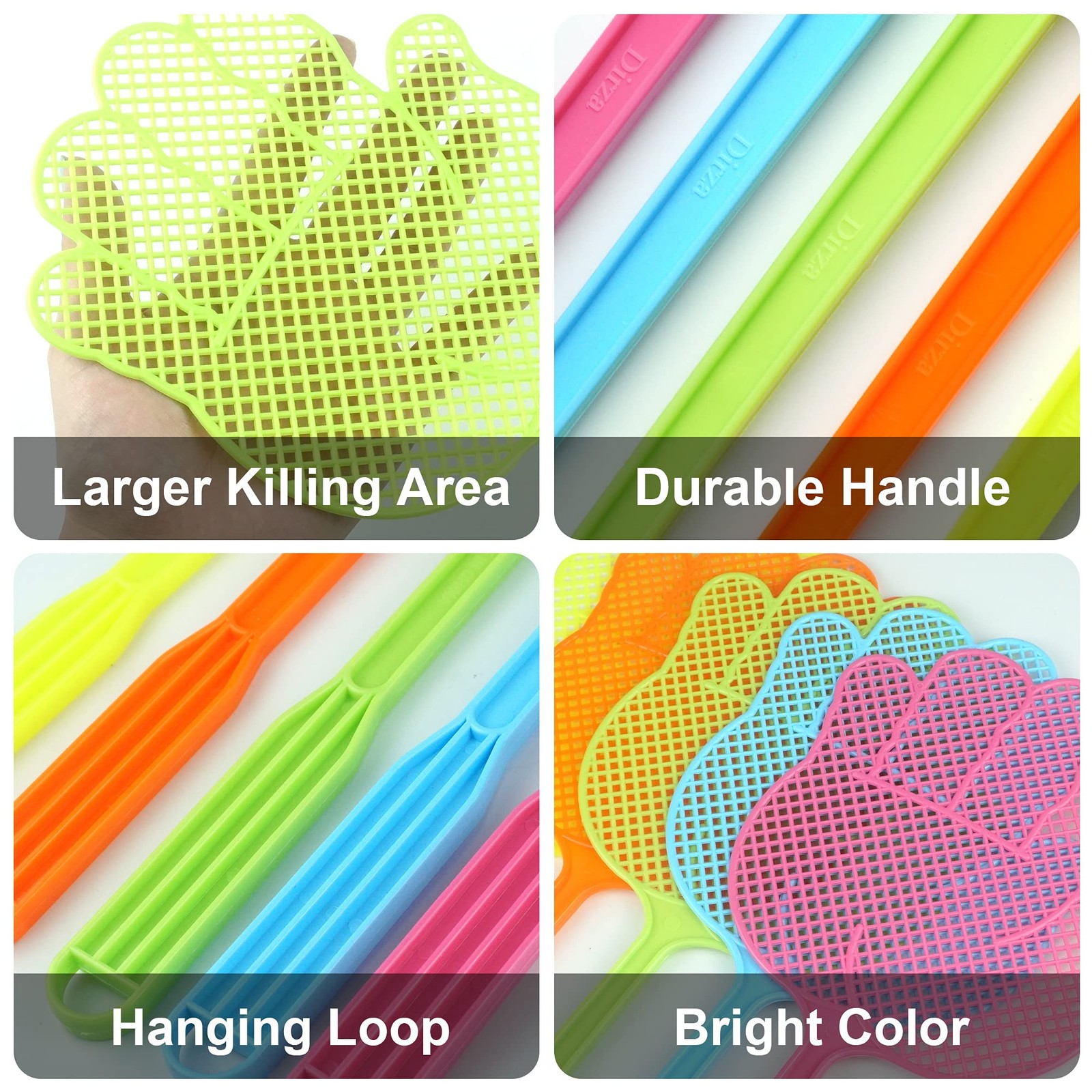 Fly Swatter – Funny Hand Shaped Fly Swatters – Durable -Colorful Manual Flysw…