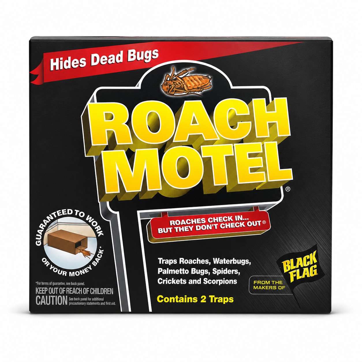 Black Flag Roach Motel Roach Traps 2 Count x 2 Packs Cockroach Waterbug