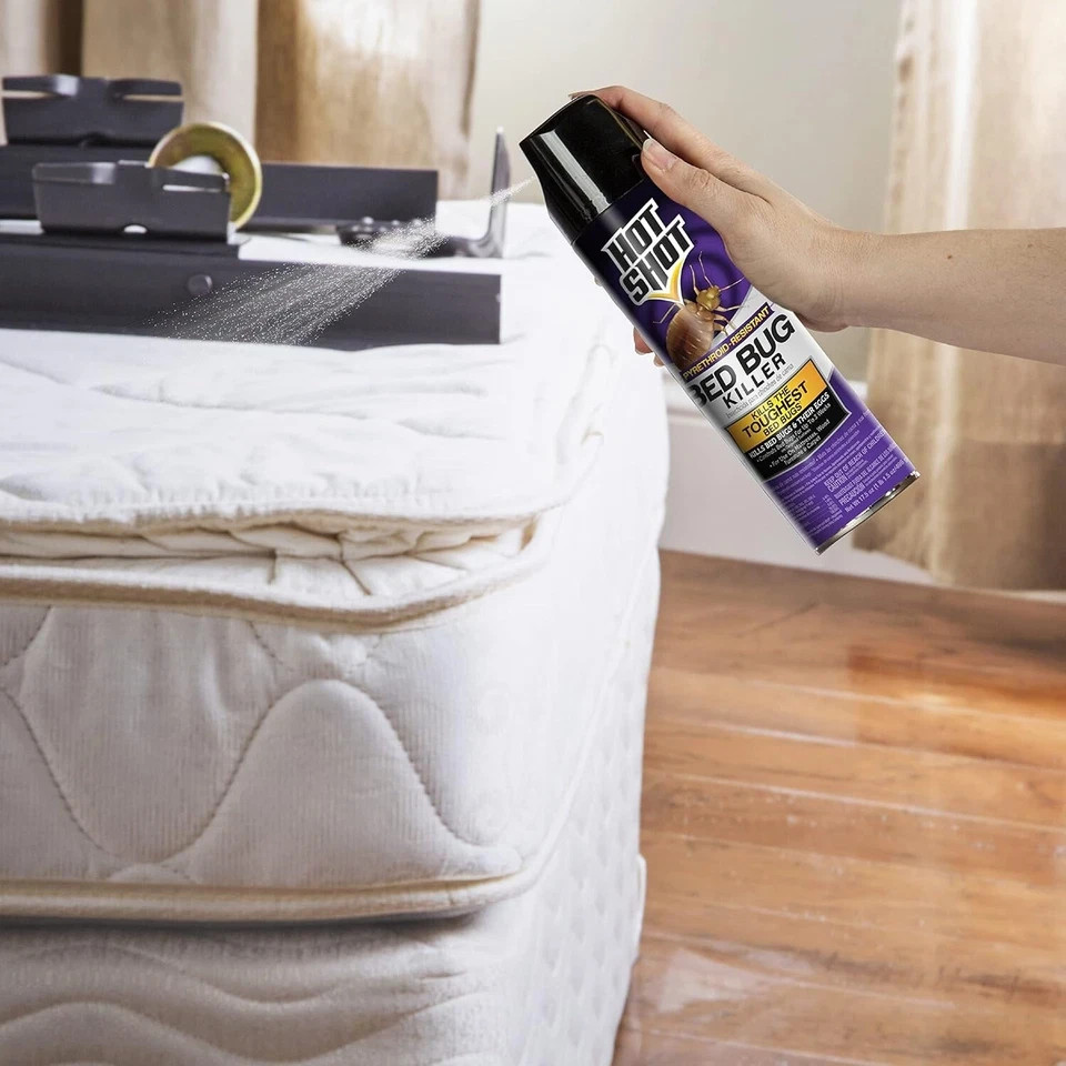 Bed Bug Tick Killer Spray Hot Shot 17.5 oz Flea Bug Insect Aerosol Sprayer Can