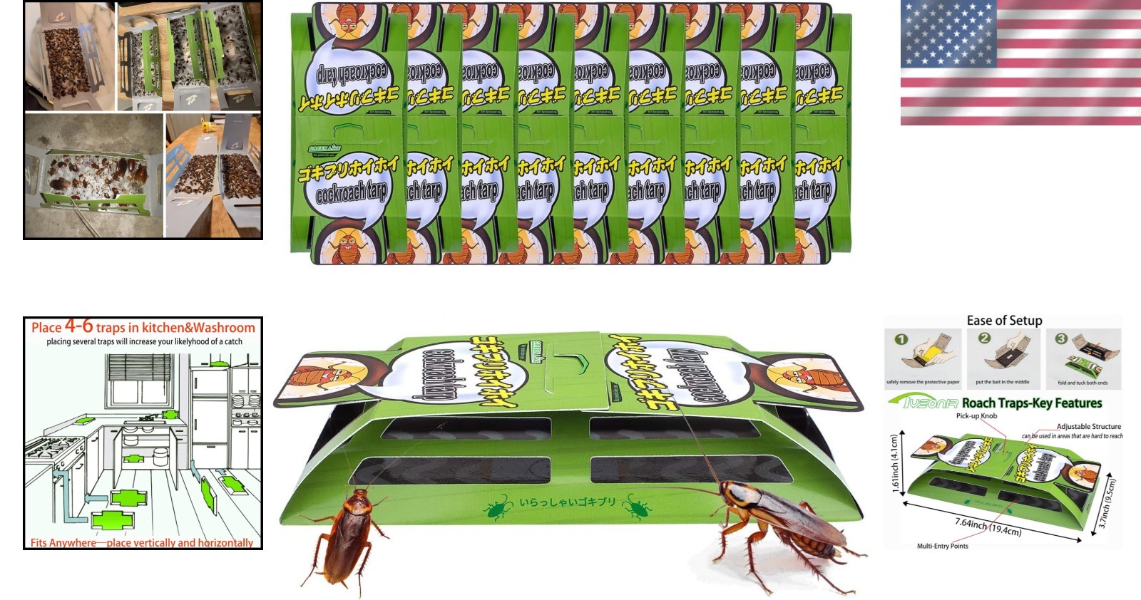 Modern Roach Traps Indoor – 15 Pack Cockroach Motel for Effective Pest Control