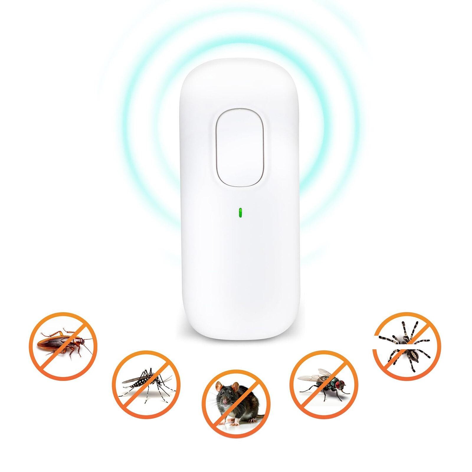 2Pcs Pest Defence Ultrasonic Pest Repeller, Ultrasonic Pest Repeller US Plug NEW
