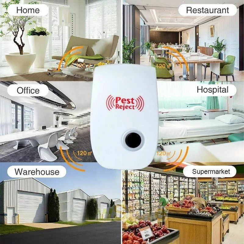 6~10x Ultrasonic Pest Reject Home Control Electronic Repellent Rat Mice Repeller