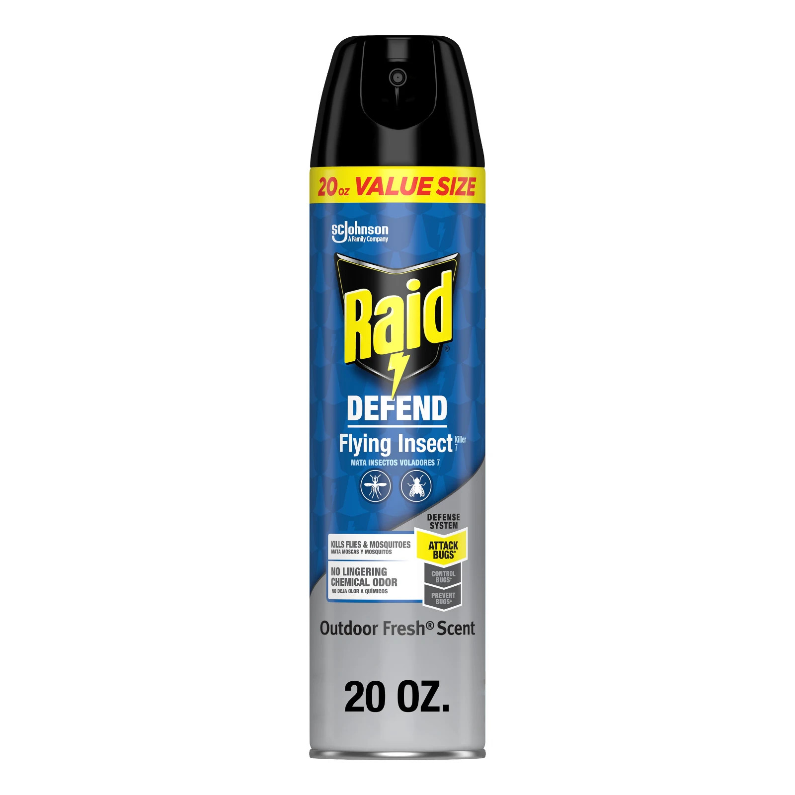 Defend Flying Insect Killer Spray 20 oz Outdoor Fresh Scent Can