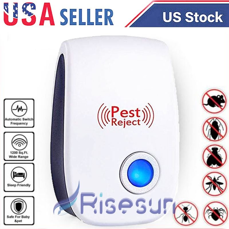Ultrasonic Pest Control Repeller Bug Roach Mosquito Rat Mice Insects Deterrent