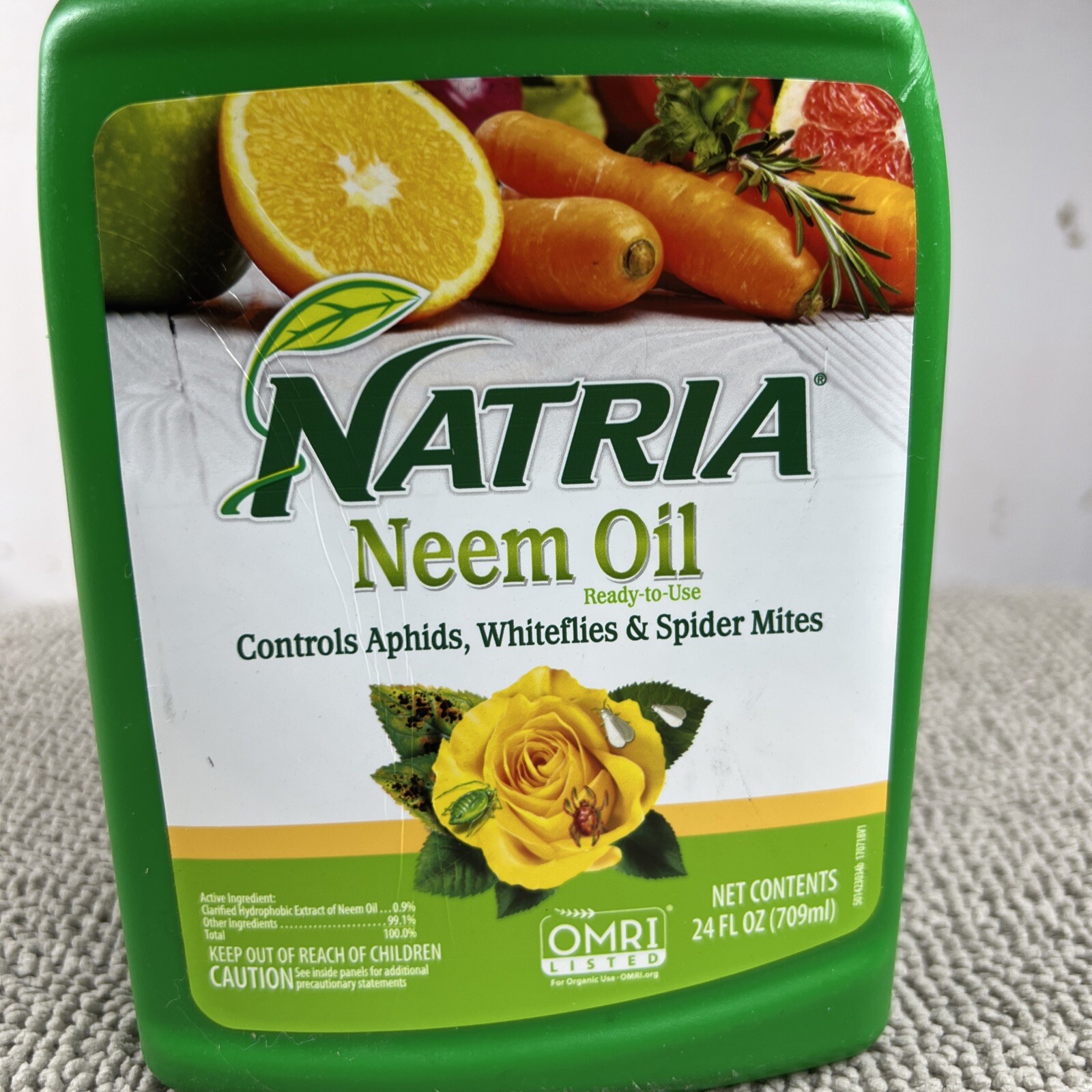 Organic Neem Oil Spray – Natural Insecticide & Plant Disease Control 24oz