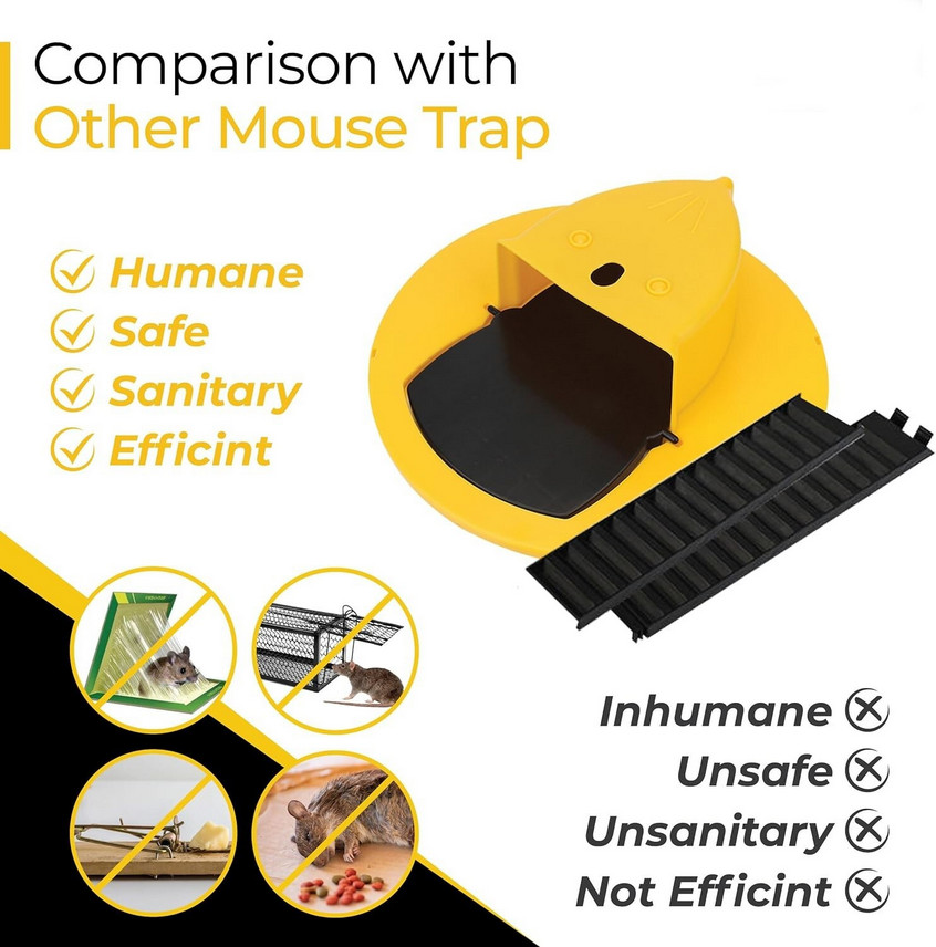 5 Gallon “Flip & Slide” Bucket Trap – Humane Mouse, Rat, Rodent Live Multi-Catch