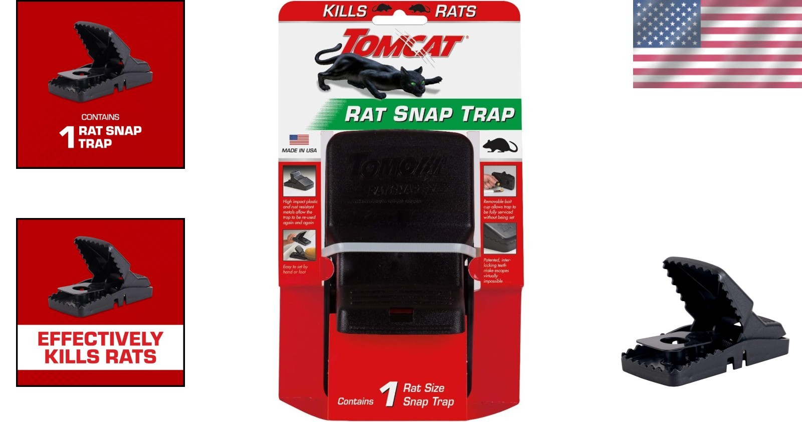 Eco-Friendly Rat Snap Trap – Reusable, Manual 1-Pack for Home & Healthy Living
