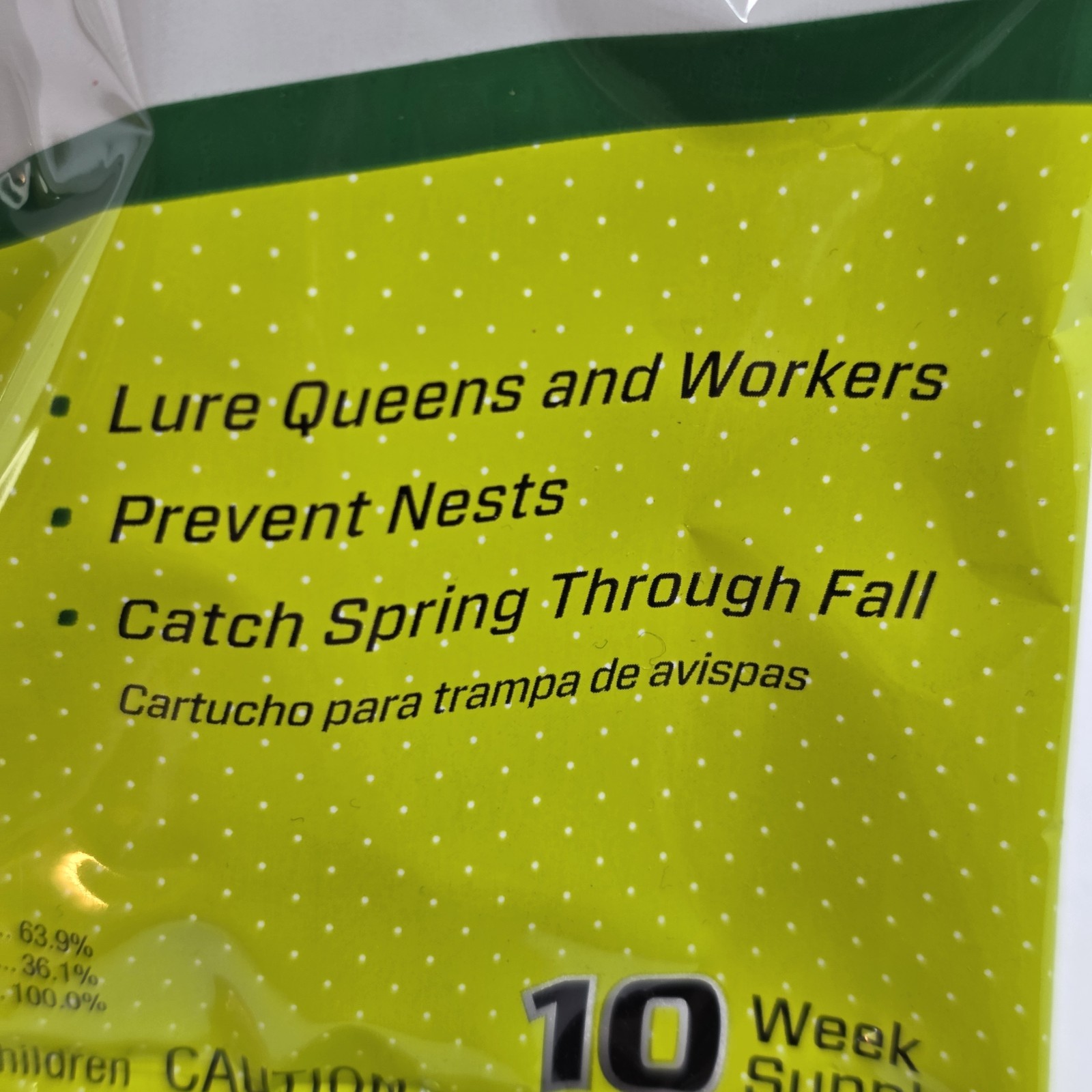 Lot of 2 Rescue Yellowjacket Attractant Trap Cartridge 10 Week Supply Refills