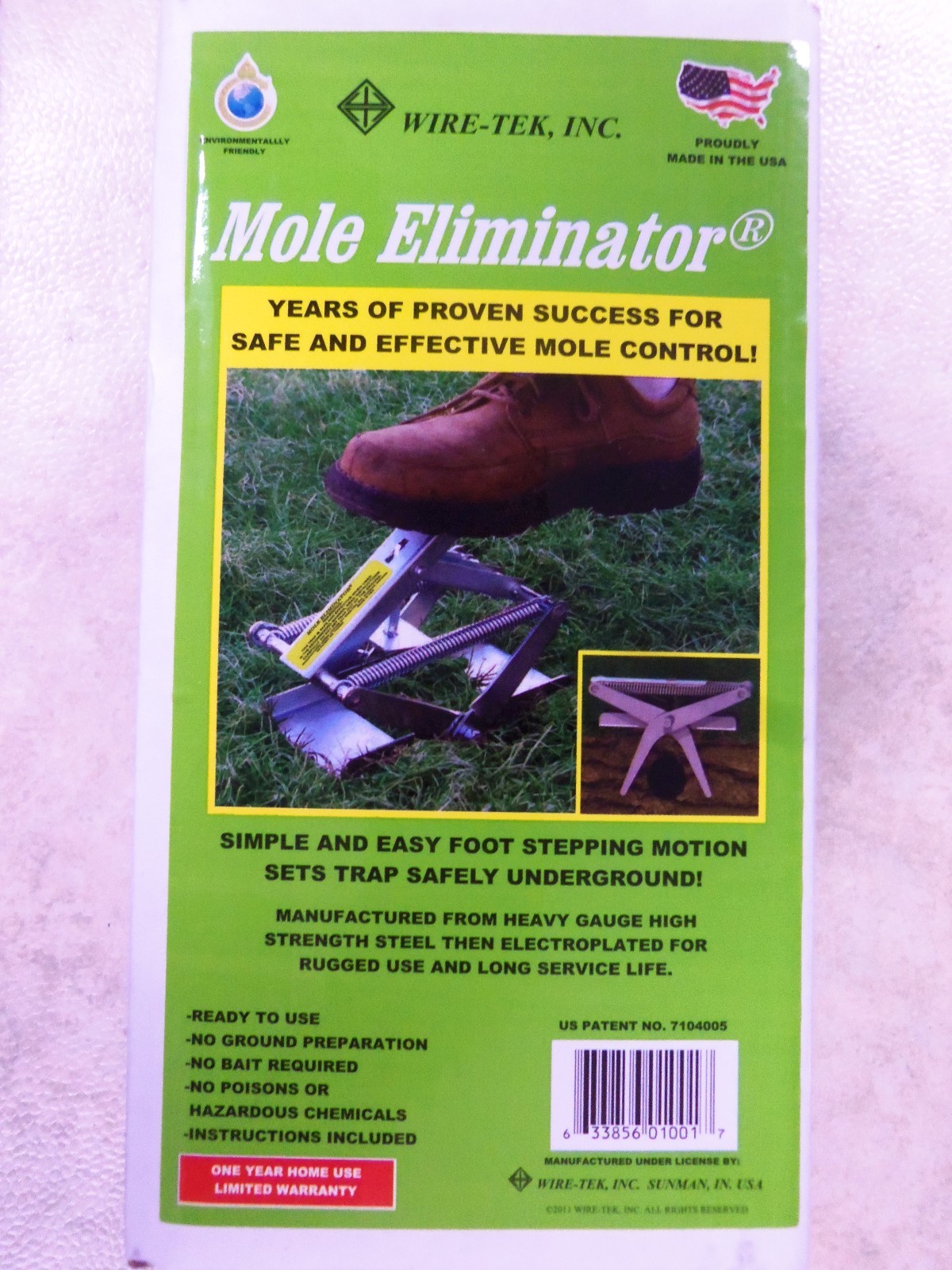 3 Wire Tek 1001 Easy Set Mole Eliminator Mole Trap Made in USA Lawn Care