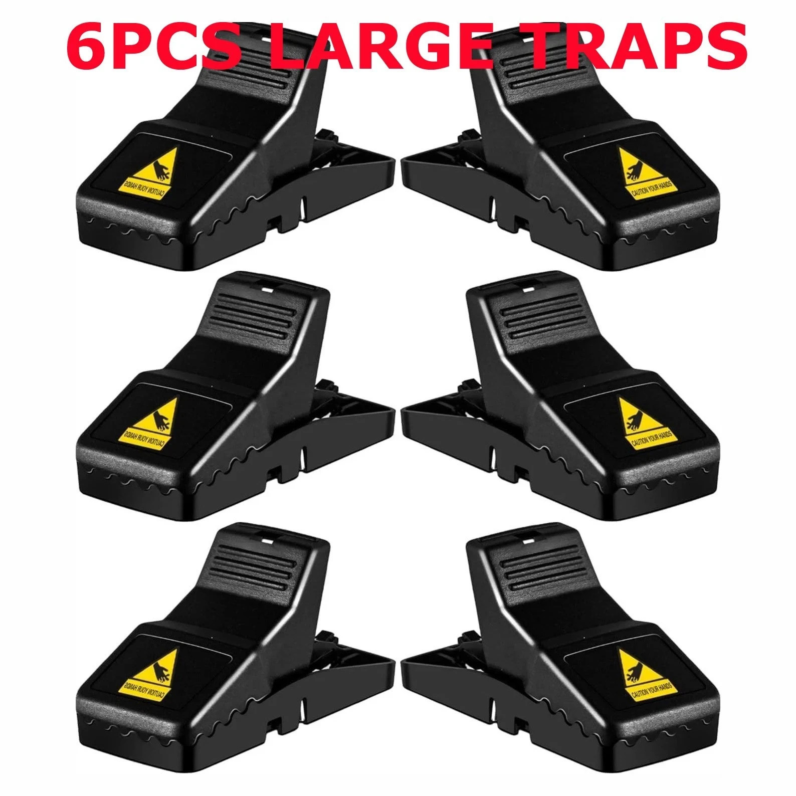 6 Pack Mouse Traps Rat Mice Killer Snap Trap Power Rodent Heavy Duty Pest Trap