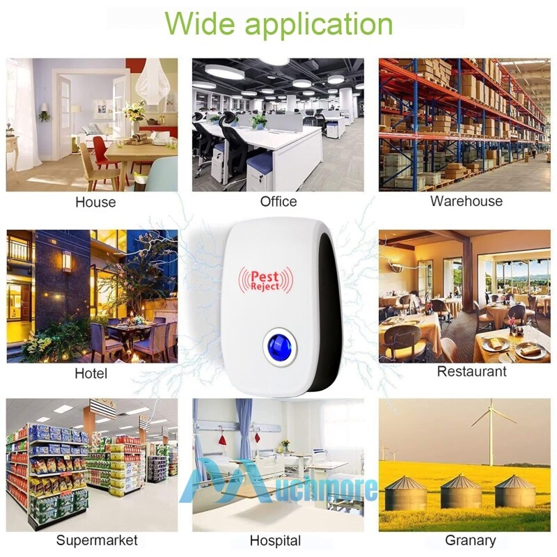 6x Pest Reject Ultrasonic Repeller Home Bed Bug Mites Spider Defender Roaches 5W