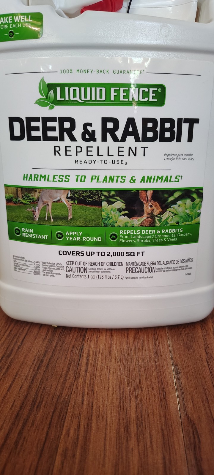 Liquid Fence Animal Repellent, 128 Oz, Deer and Rabbit Repellent