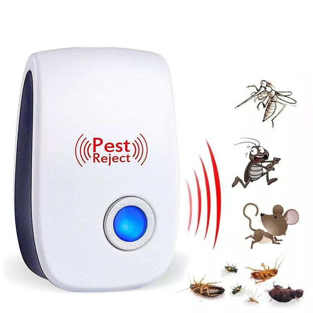 Electronic Pest Reject Control Ultrasonic Repeller Home Bug Rat Spider Roaches