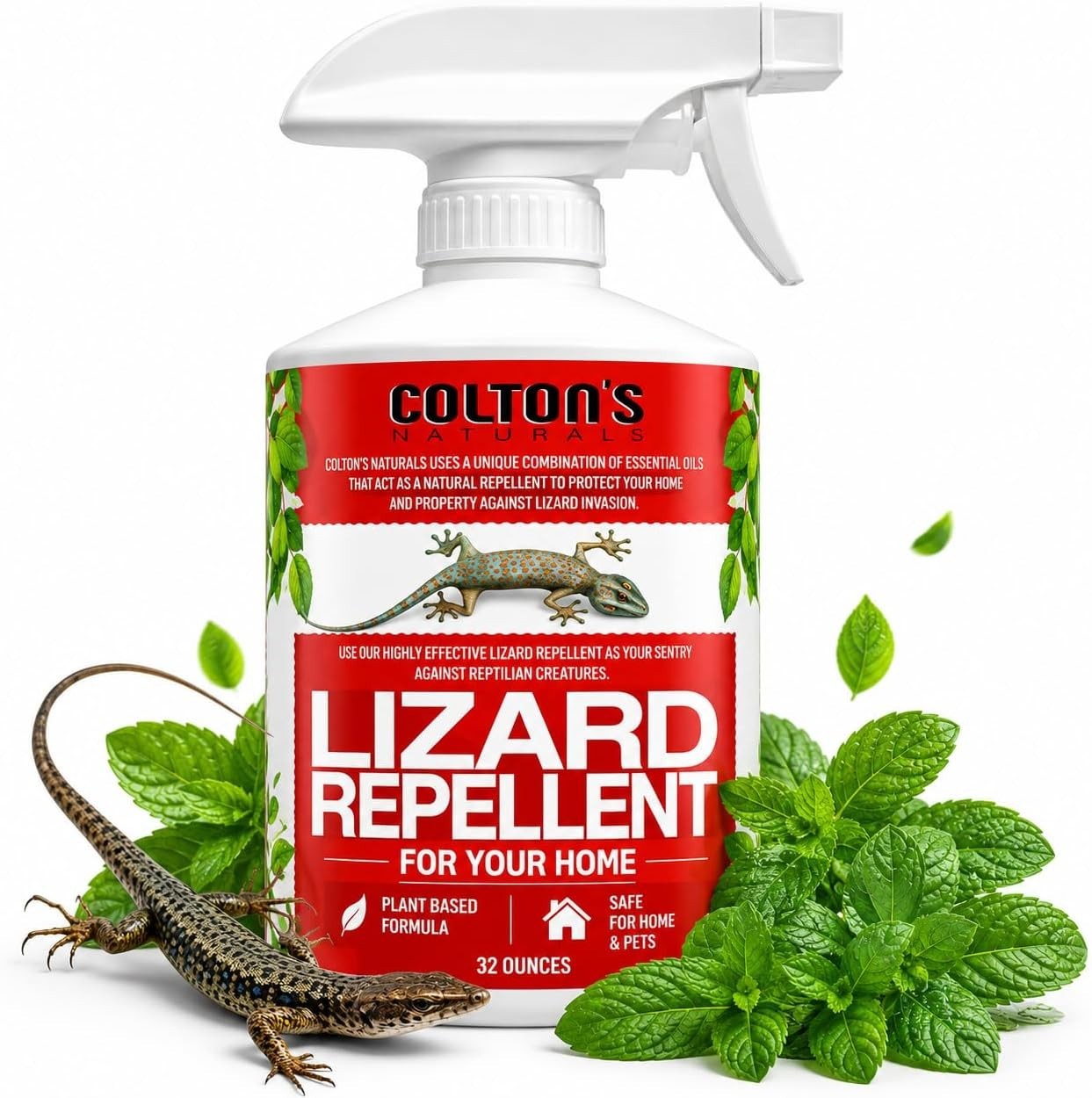 Cinnamon & Peppermint Lizard Spray – 32 Oz, Perfect for Indoor and Outdoor Areas